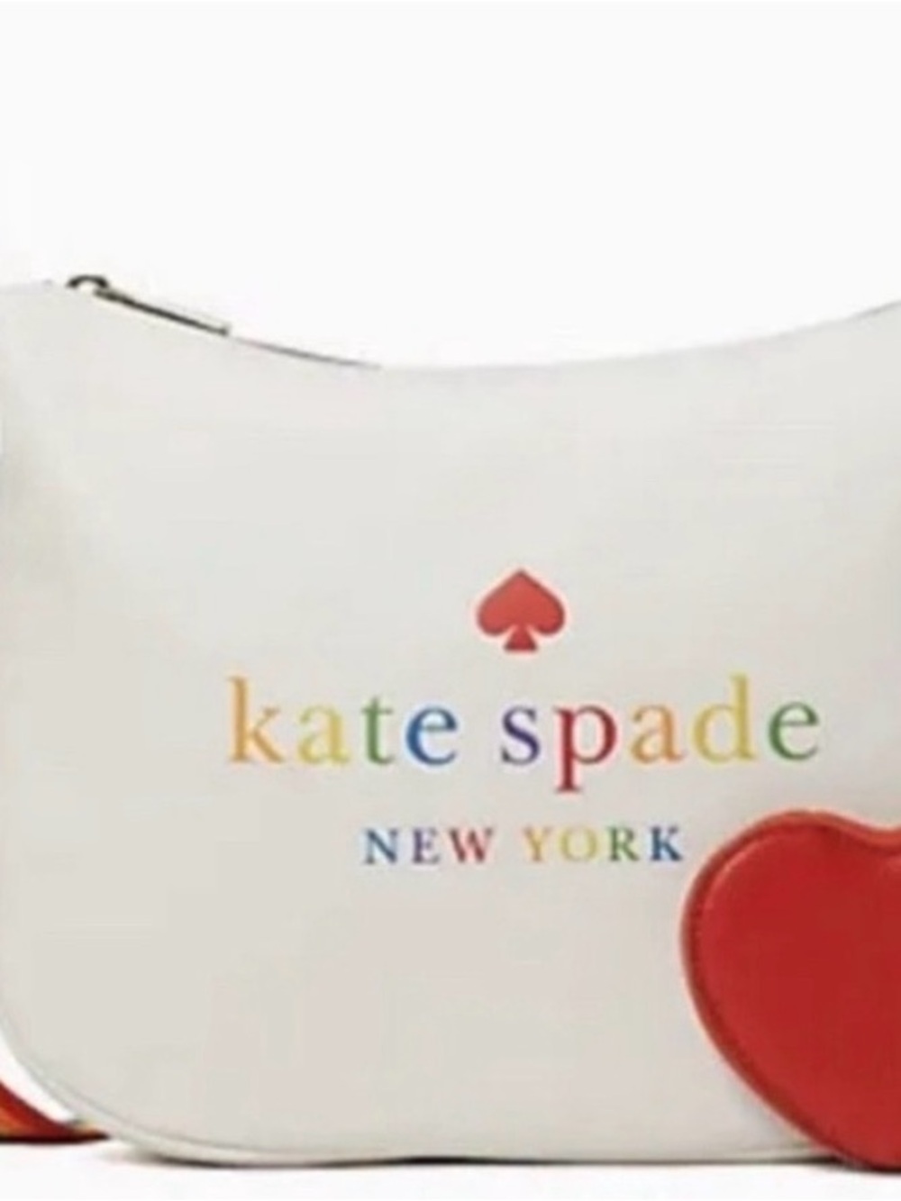 kate spade New York White Rainbow Logo Crossbody Bag NWT